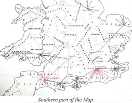 Network map, southern England